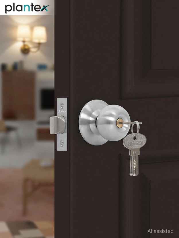 Plantex Stainless Steel Matte Door knobs(Silver)