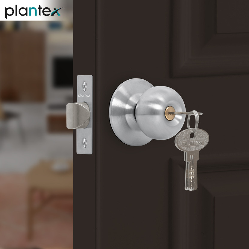 Plantex Stainless Steel Matte Door knobs(Silver)