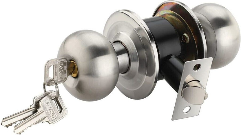 Viraj International Stainless Steel Glossy Door knobs(Silver)