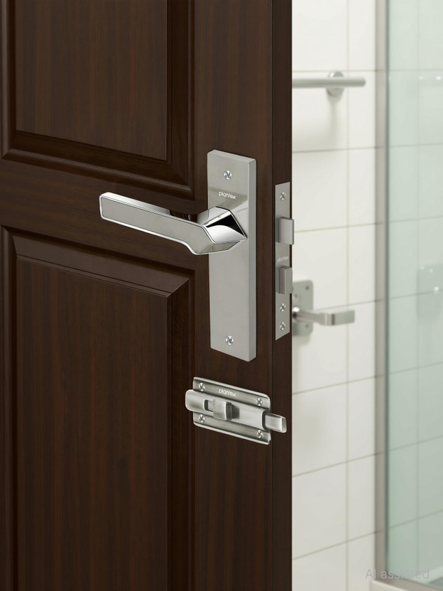 Plantex Brass, Zinc Alloy Glossy Handlesets(Silver)