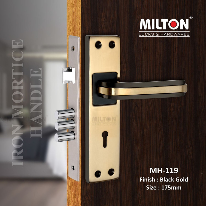 MILTON Iron Glossy Handlesets(Black, Gold)