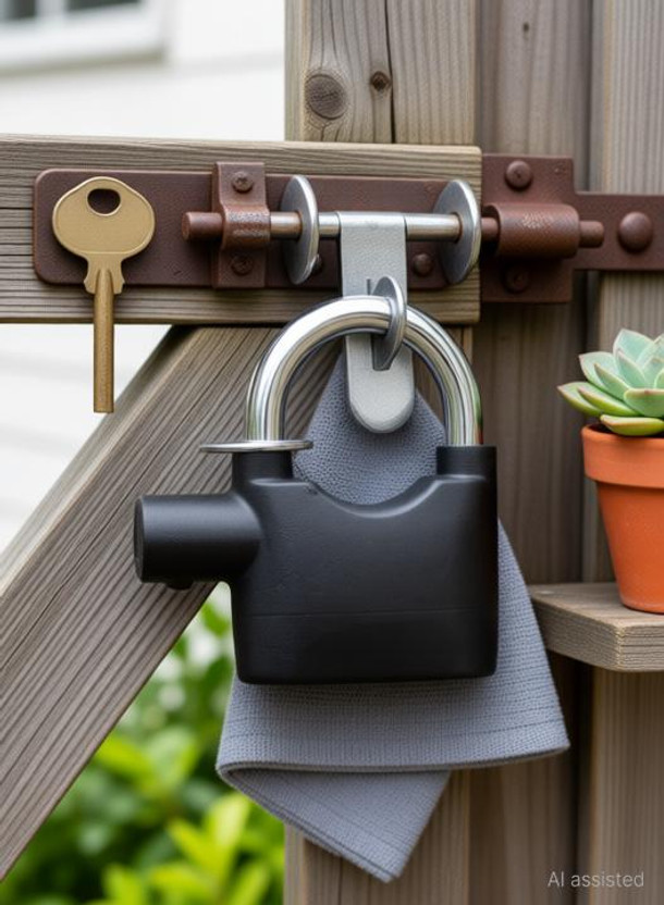 PreciousPearl Steel, Iron Metallic Smart Lock(Black)