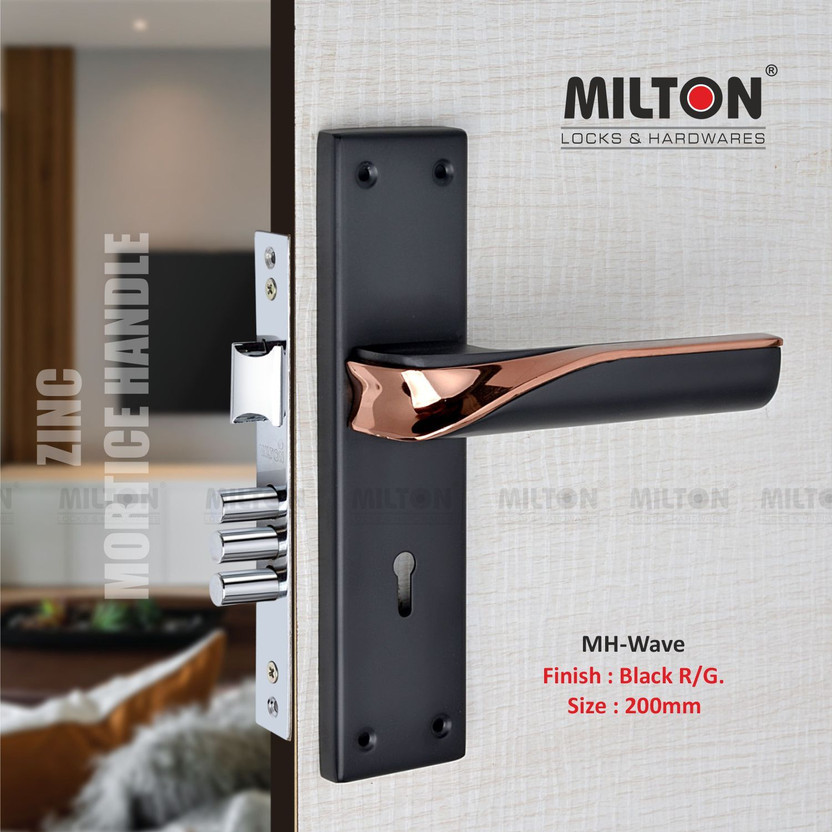 MILTON Zinc Alloy Polished Handlesets(Black)