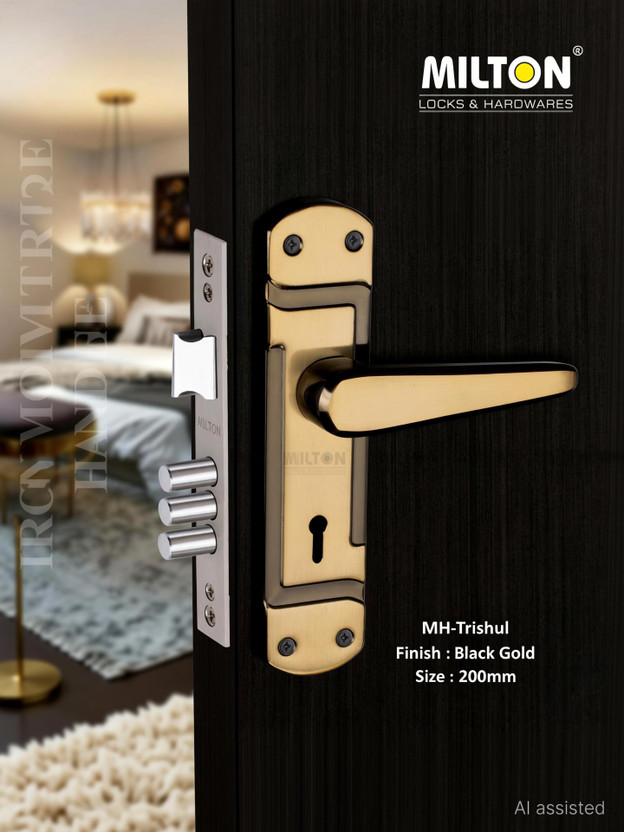 MILTON Iron Glossy Handlesets(Black, Gold)