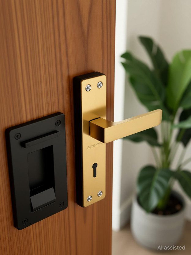AMPEX Stainless Steel, Brass, Iron Glossy Door knobs(Gold)