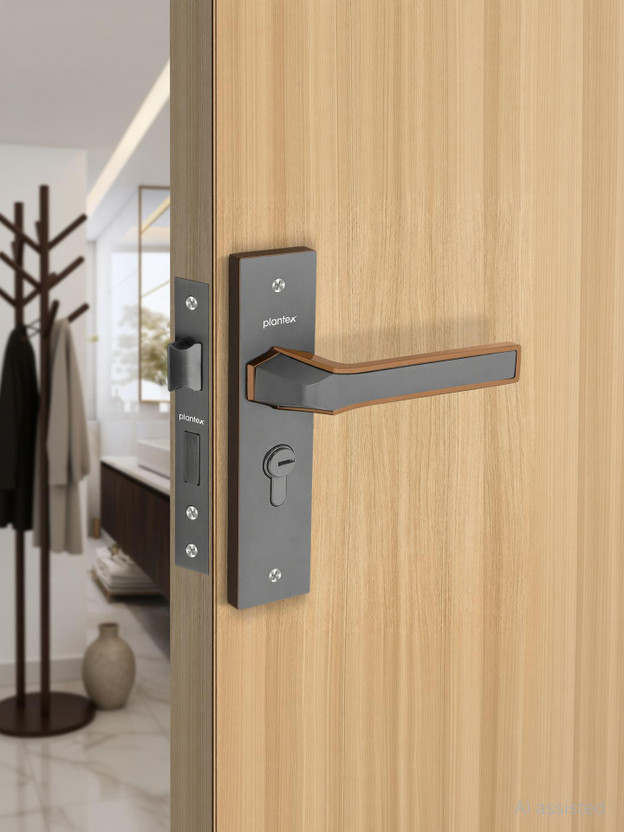 Plantex Zinc Alloy, Brass Glossy Handlesets(Grey)