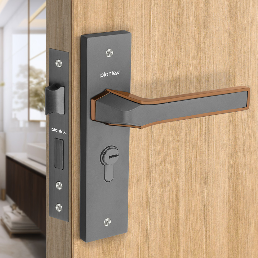 Plantex Zinc Alloy, Brass Glossy Handlesets(Grey)