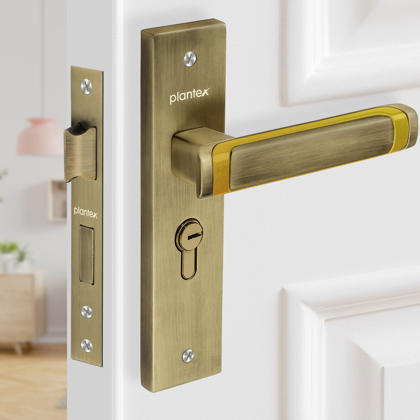Plantex Zinc Alloy, Brass Glossy Handlesets(Gold)