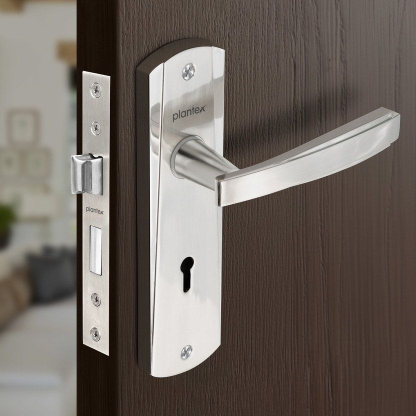 Plantex Zinc Alloy Glossy Handlesets(Silver)