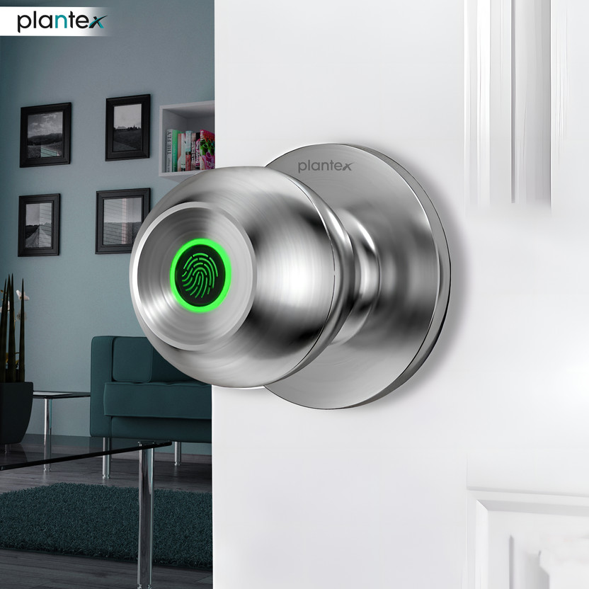 Plantex Aluminium, Stainless Steel Chrome Smart Lock(Silver)