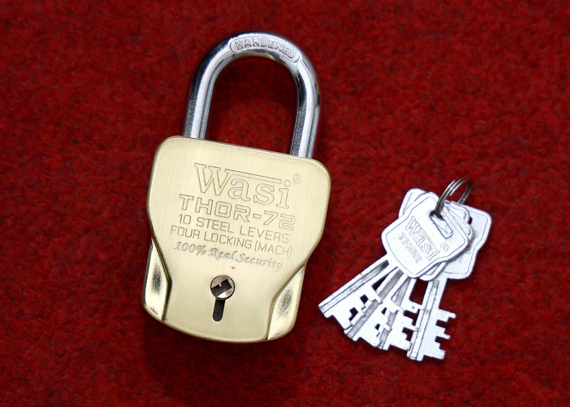 OmShreeShyam Brass Metallic Smart Lock(Gold)