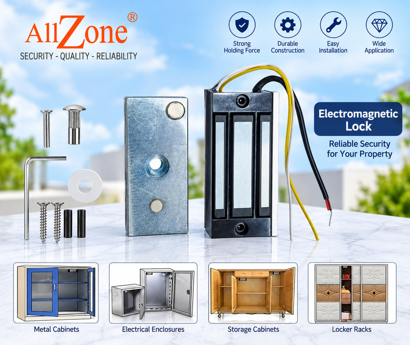 Allzone Aluminium Matte Electronic locks(Silver)