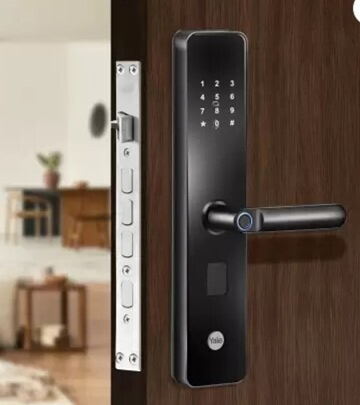 YDME Stainless Steel Metallic Smart Lock(Black)