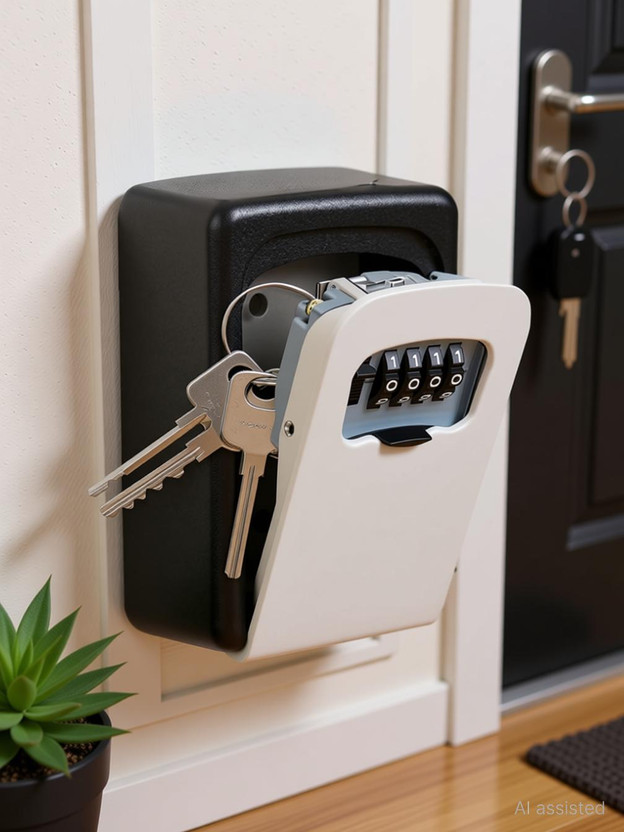 Baikalcart Iron Metallic Smart Lock(Black)