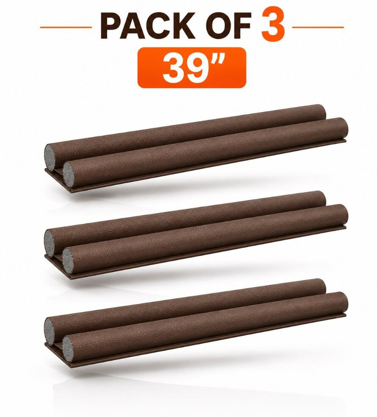 dealoma Door Insulation Strip 39 Inches Cold Wind Blocker Pack of 3 80 Adds comfort to living spaces effectively Door Mounted Door Stopper(Brown)