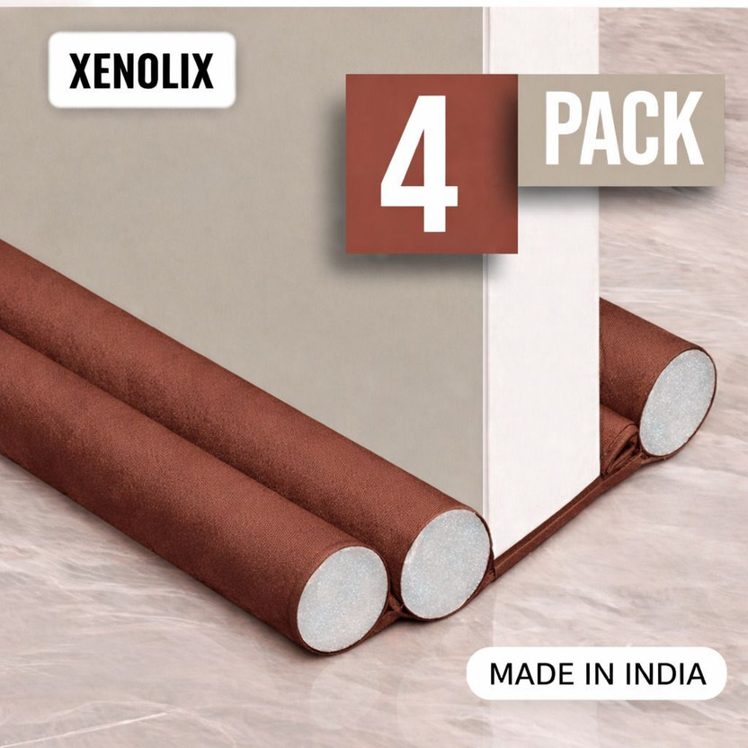 ANOLIX DOOR GUARD PACK OF 4 door guard, door security guard, heavy duty door guard for home Door Mounted Door Stopper(Brown)