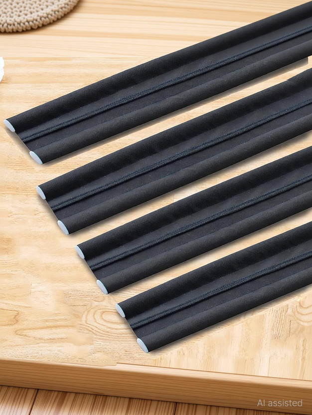 DEAGAN Bottom Sealing Strip Guard for Home - (Size-39 inch) (Pack Of 4) Gap Filler for - Sound-Proof Door Mounted Door Stopper(Black)
