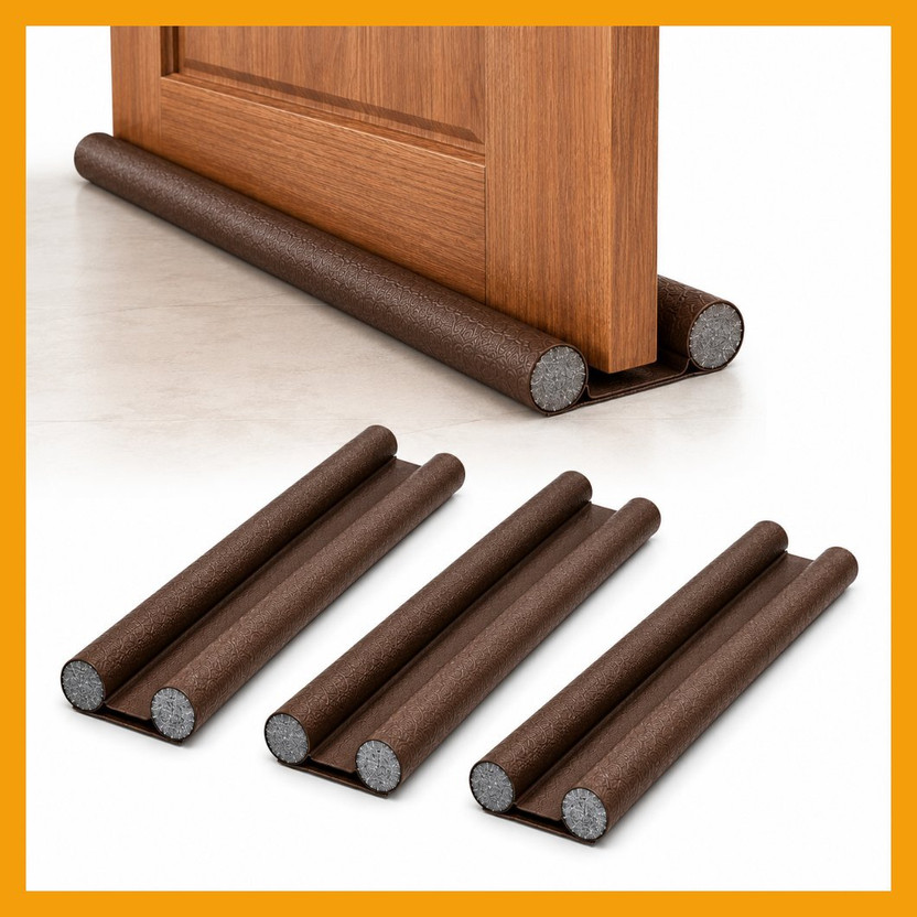 dealoma dealoma Door Insulation Strip 39 Inches Energy Saving Pack of 3 280 Adds comfort to living spaces effectively Door Mounted Door Stopper(Brown) - Flipkart Deal