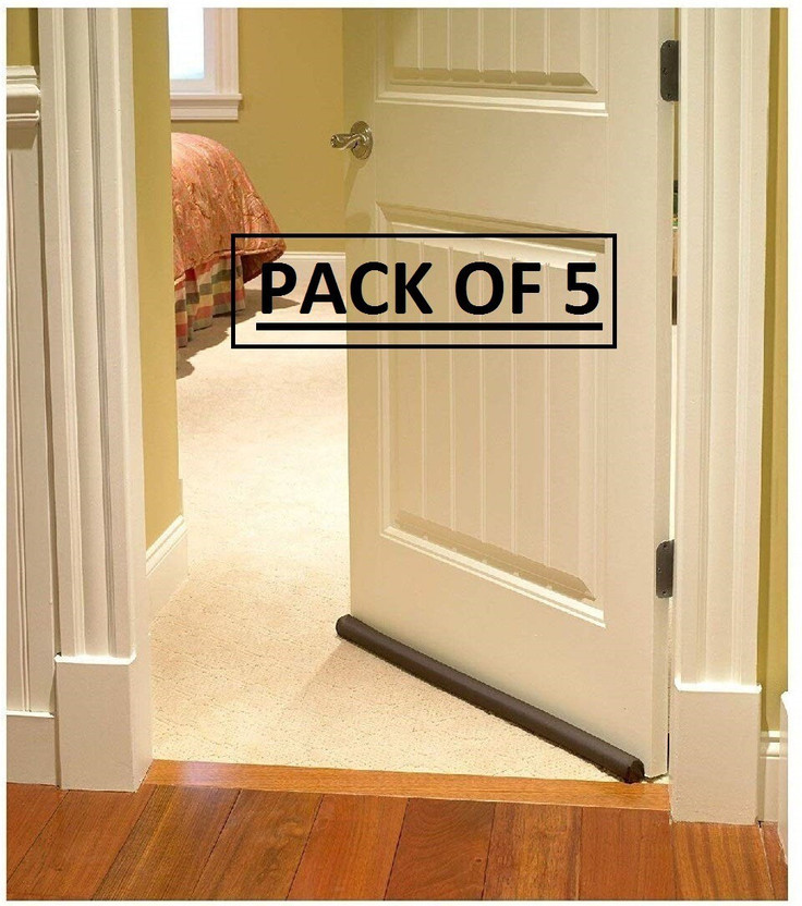 DEAGAN Door Bottom Sealing Strip Guard for Home - (Size-39 inch) (Pack Of 5) Gap Filler for - Sound-Proof Door Mounted Door Stopper(Brown)