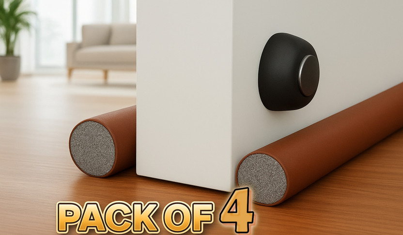 ANOLIX PACK OF 4 DOOR GUARD door guard, door security guard, heavy duty door guard for home Door Mounted Door Stopper(Brown)