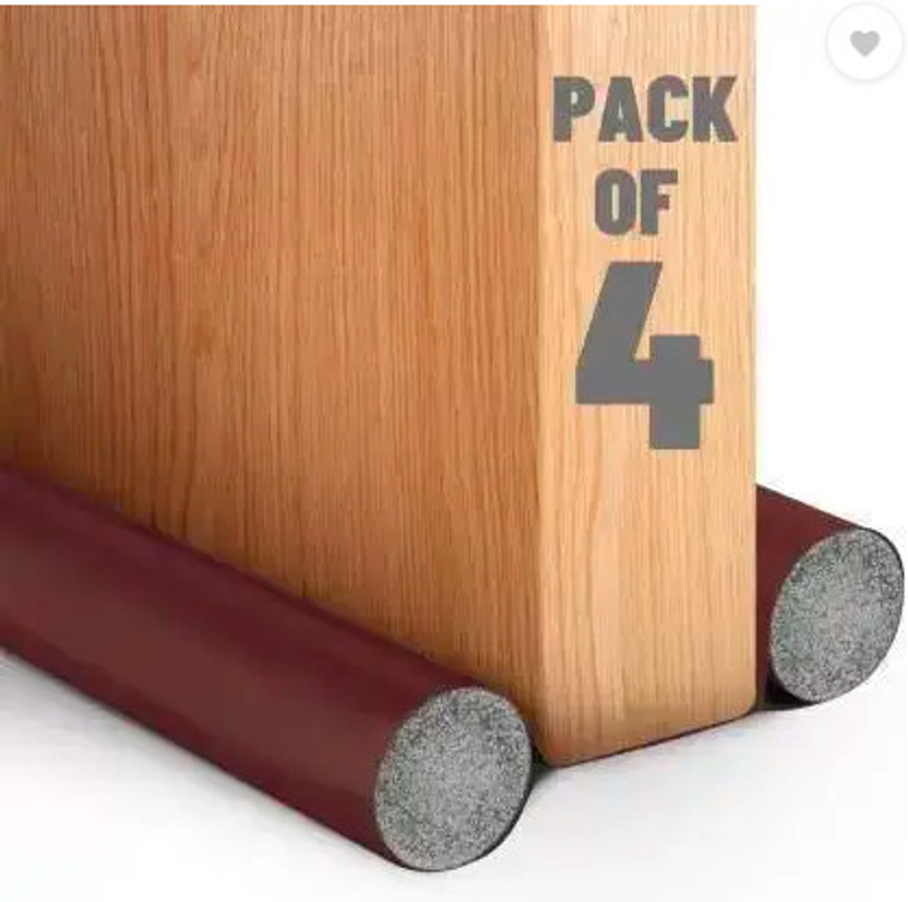 ANOLIX DOOR GUARD PAACK OF 4 door guard, door security guard, heavy duty door guard for home Door Mounted Door Stopper(Brown)