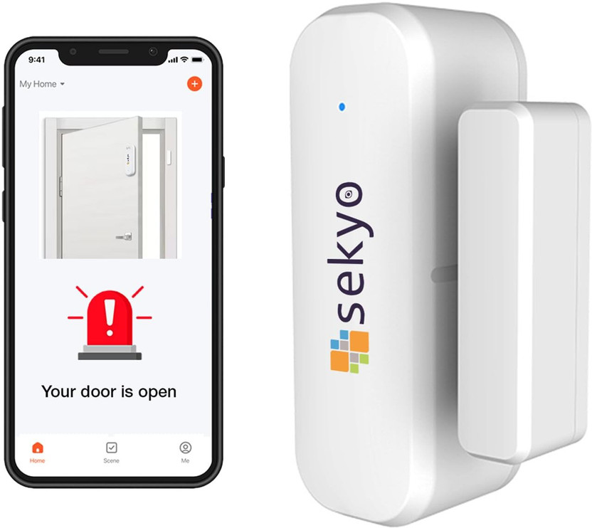 Sekyo Sekyo Pack of 2 WiFi Smart Door Sensor Alarm for Home | Real-time Phone Alert Door & Window Door Window Alarm(with siren Magnetic Wireless Door Open Alarm Security System) - Flipkart Deal