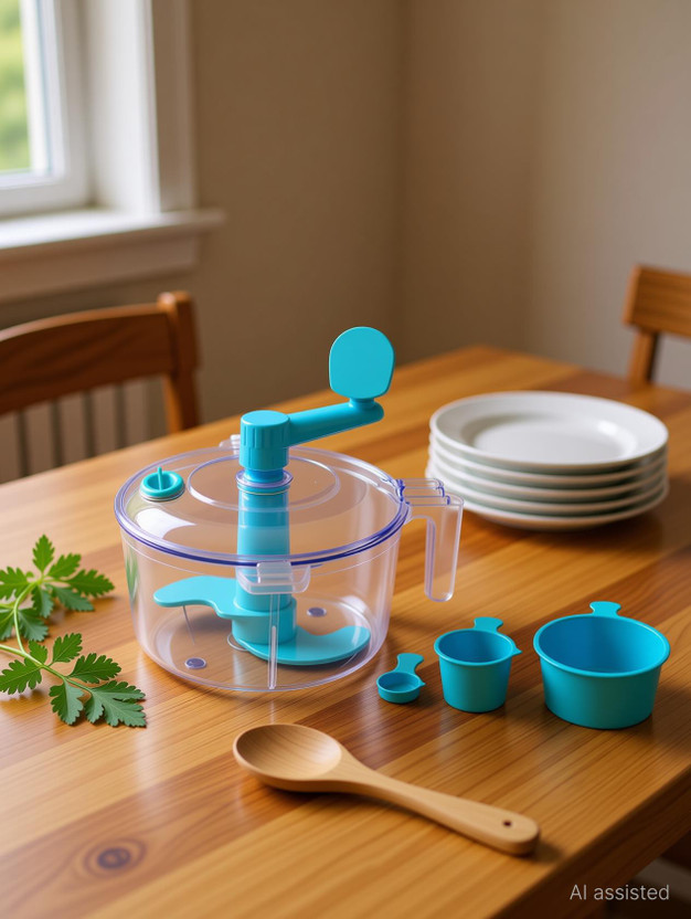 SYNDLEYZ Syndleyz Dough Maker | Atta Kneader for Kitchen | Multipurpose Dough/Atta Maker Plastic Continuous Dough Maker(Blue)