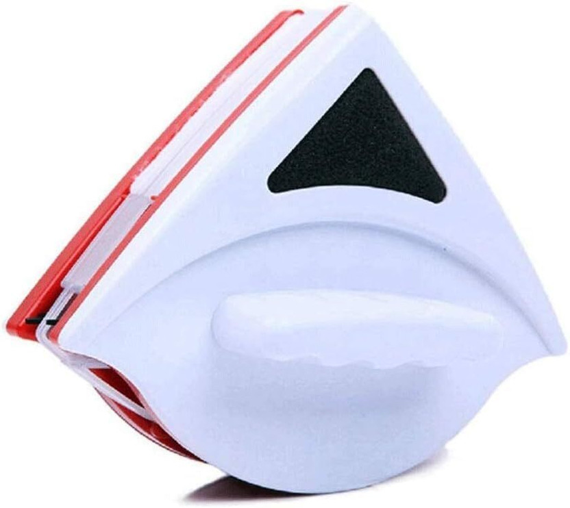 MANTU MANTU CREATION Double Sided Window Glass Cleaning Tool | Magnetic Surface Cleaner/Wiper Brush Microfibre Wet and Dry Broom(White, Red) - Flipkart Deal