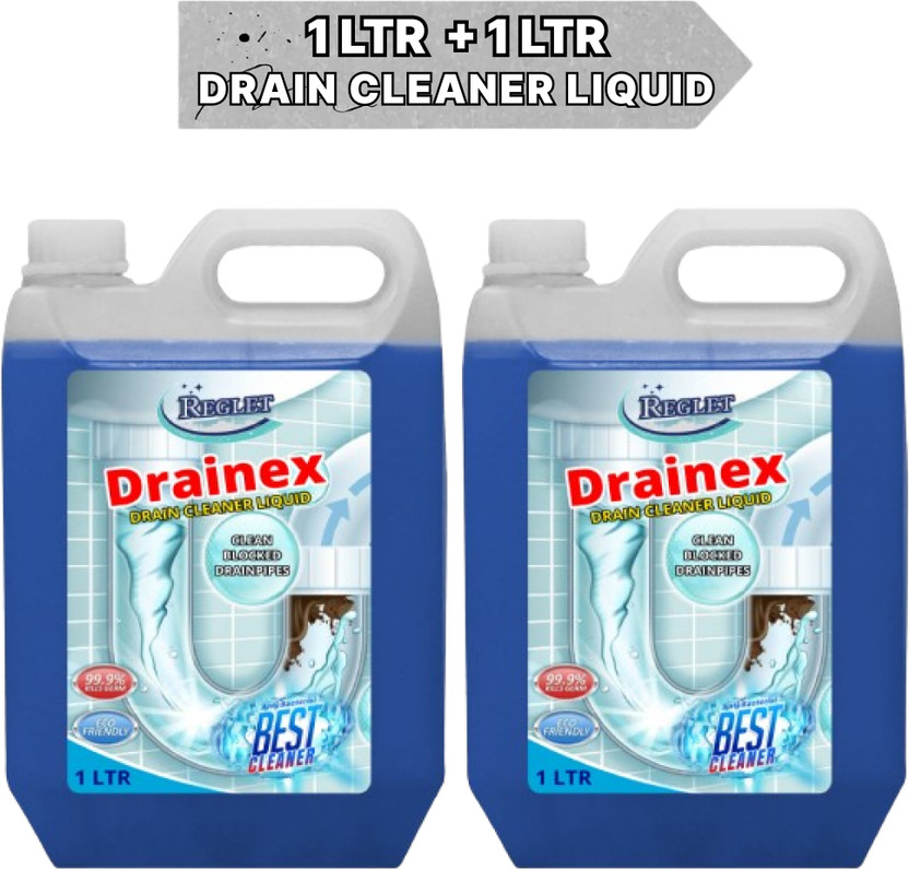 REGLET Drainage pipe block remover instant action/drain cleaner liqid Liquid Drain Opener(2 L, Pack of 2)
