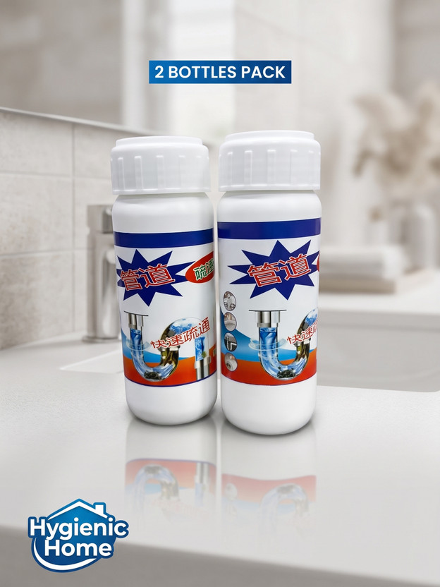 DEAL DAZE Drain Cleaner Powder for Kitchen Sink Toilet Bathroom Block Remover 250g Powder Drain Opener(250 g, Pack of 2)