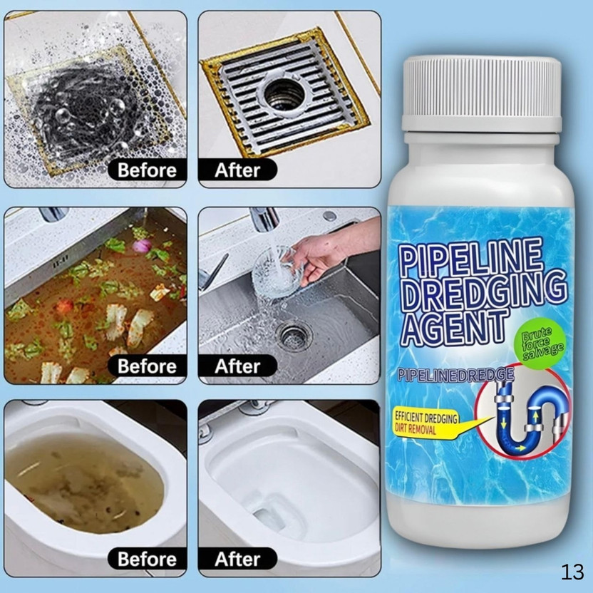 G LOOK Fast-Acting Drain Cleaner Powder for Kitchen & Bathroom Sinks Powder Drain Opener(100 g)