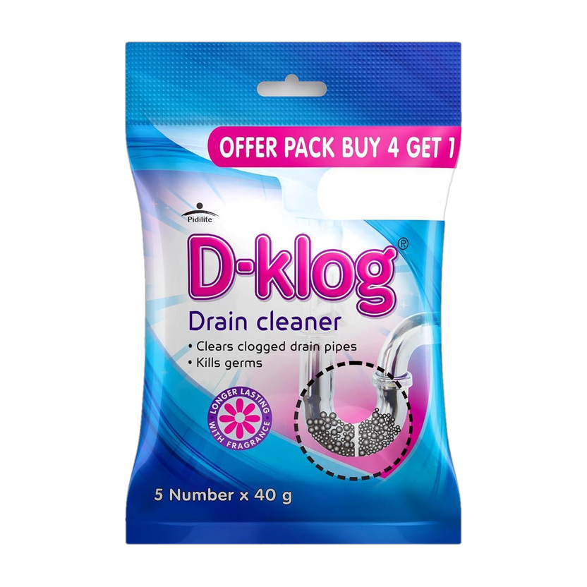 Pidilite D-Klog Powder Drain Opener(225 g, Pack of 4)