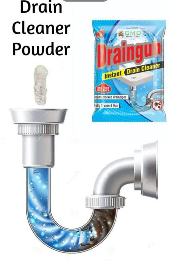 Suvaniq Drain Cleaner Powder 50g Pack of 2 Sink Pipe Block Remover Fast Action Powder Drain Opener(100 g, Pack of 2)