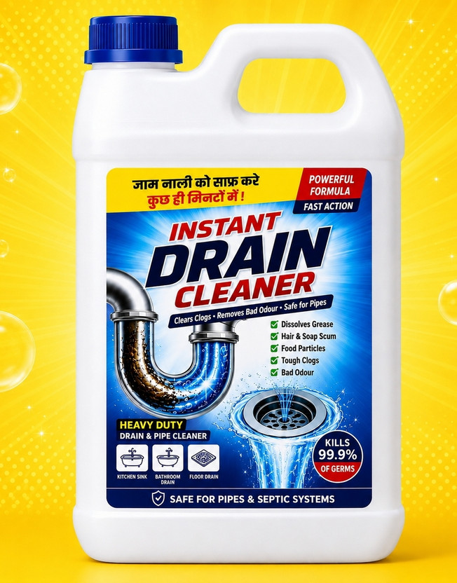 HibiIQ Drain cleaner liquid/ caustic solution Liquid Drain Opener(450 ml)