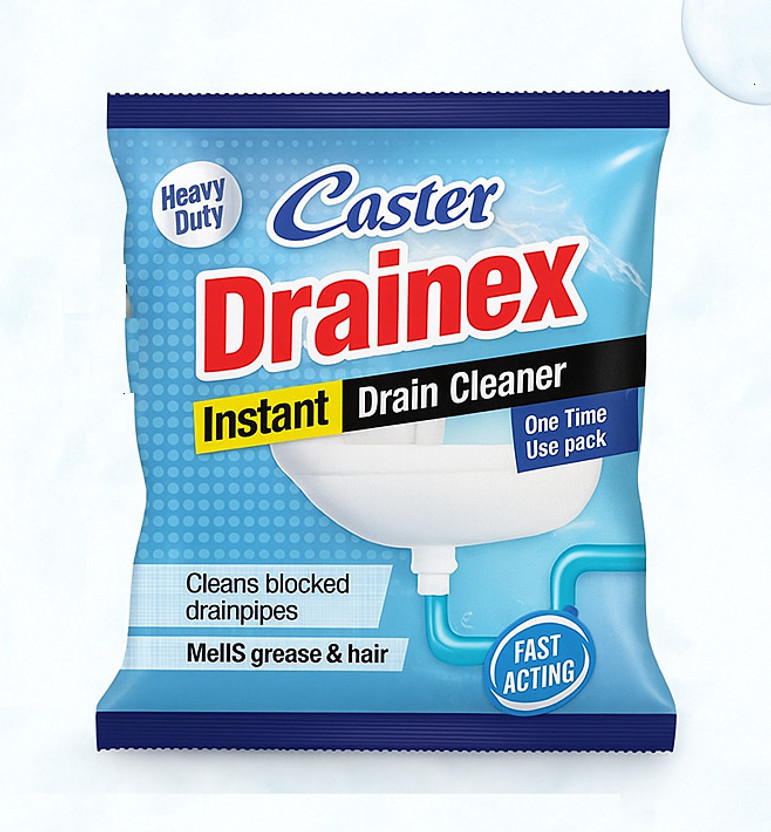 caster Instant Drainage Block Remover Drain Cleaner, Wash Basin cleaning powder Powder Drain Opener(50 g)