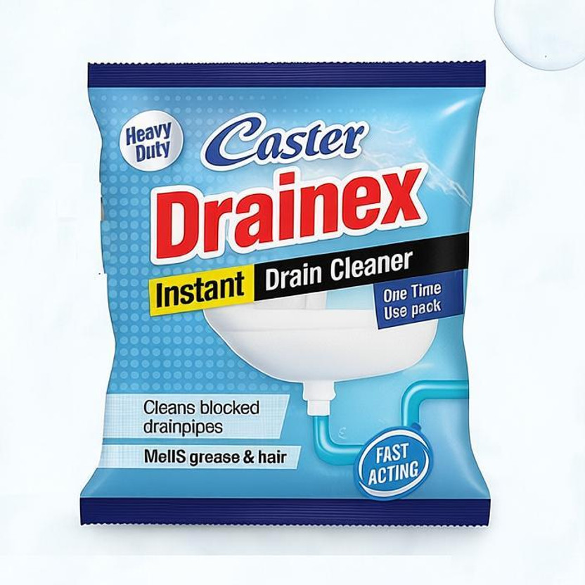 caster Instant Drainage Block Remover Drain Cleaner, Wash Basin cleaning powder Powder Drain Opener(50 g)