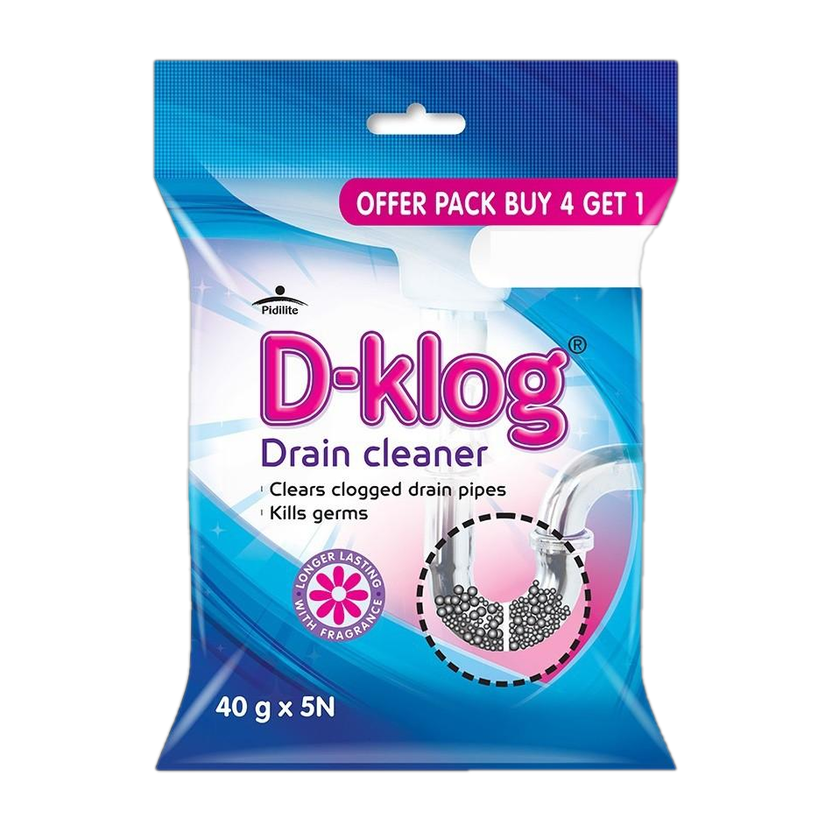 Pidilite D-Klog Powder Drain Opener(160 g, Pack of 4)
