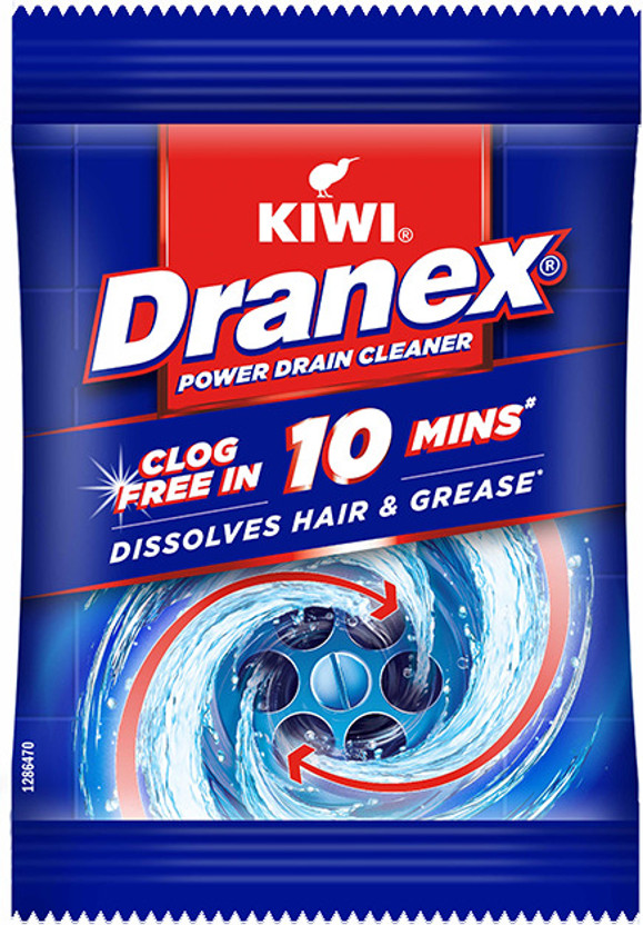 Kiwi Dranex Drain Cleaner, Removes Clogs & Blockages in Just 30 Minutes Powder Drain Opener(50 g)