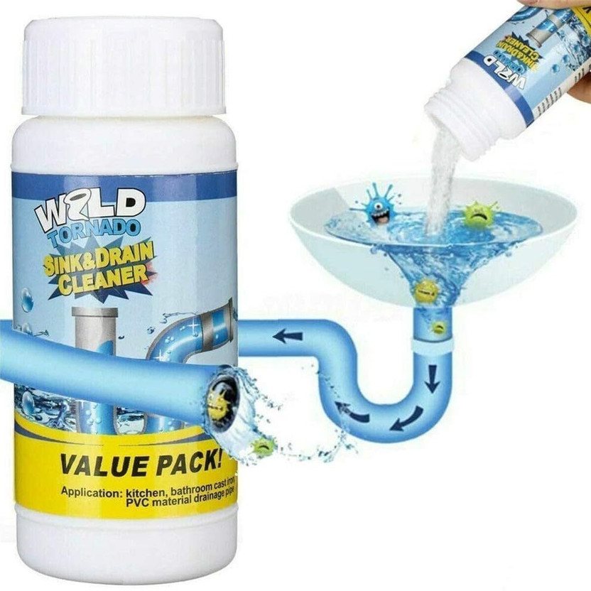 BALAJI ENTERPRISE VALUE PACK SINK AND DRAIN CLEANER (200 GM) Liquid Drain Opener(1 ml)