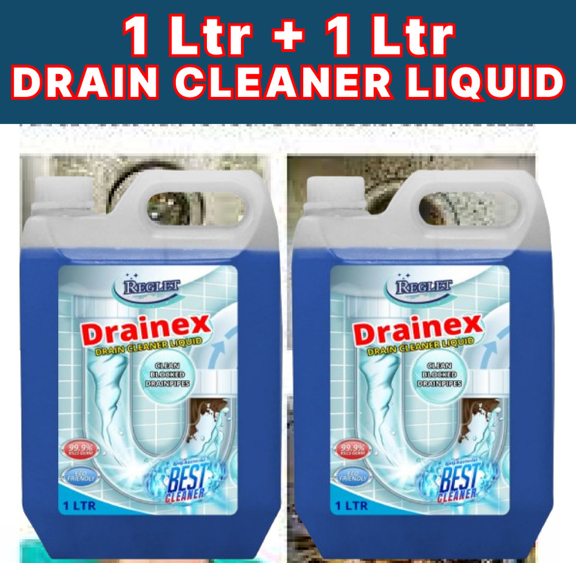 REGLET GIVES NEW LIKE-SHINE,AND CLEANS EASILY IN DEEP. Liquid Drain Opener(2 L, Pack of 2)