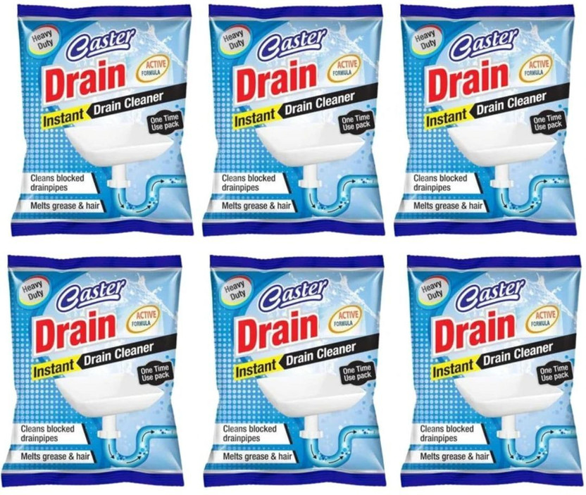 Wellflex Wellflex Drainage Block Remover Washbasin Cleaning power pipe sinks cleaner (pack of 6) Powder Drain Opener(300 g, Pack of 6) - Flipkart Deal