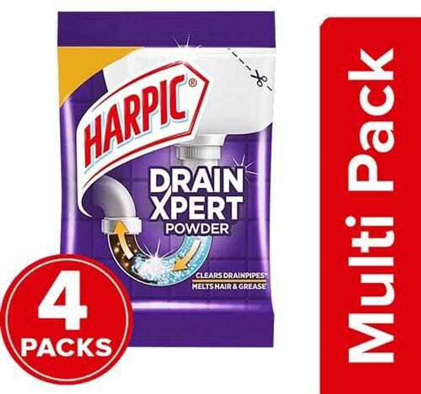 Harpic PACK OF 4 Powder Drain Opener(200 g, Pack of 4)