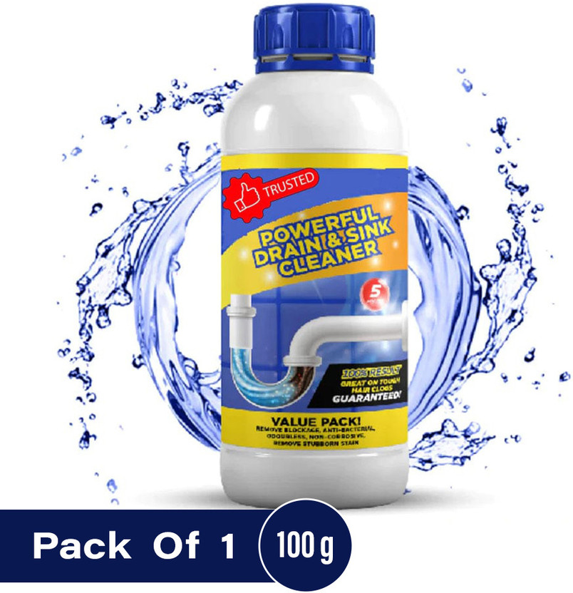 JASH Drain Cleaner Powder Powerful Drain Sink Cleaner Toilet Cleaner Powder Powder Drain Opener(100 ml)