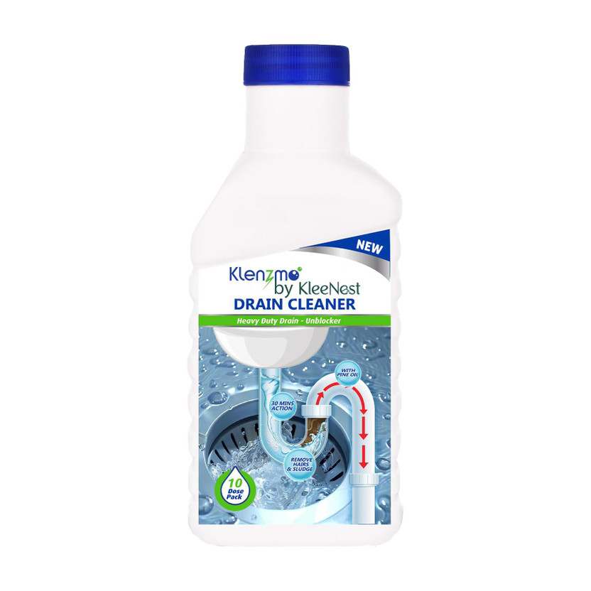 Kleenest Kleenest Klenzmo Drain Cleaner | 10-Dose Gel for Unblocking Kitchen & Bathroom Drains Liquid Drain Opener(400 ml) - Flipkart Deal