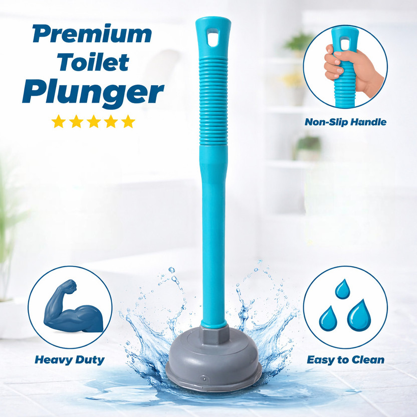LIVLY Toilet Kitchen Drain Sink Plunger Unblocker Kitchen Plunger