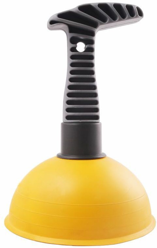 CLASSY TOUCH Sink Plunger with Ergonomic Handle, Kitchen Cleaning Tool - 17 cm, Yellow Kitchen Plunger