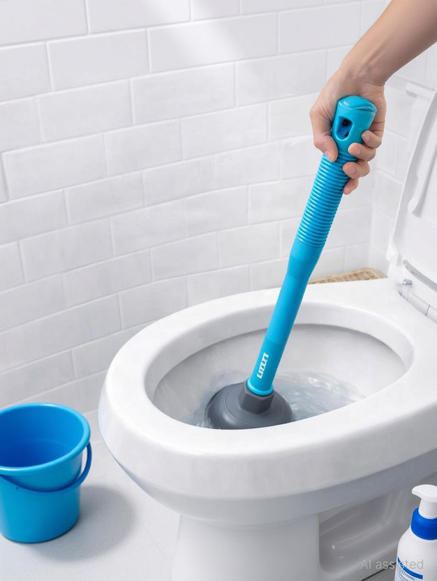 LIVLY Drain Plunger | Strong Suction Rubber Cup | Sturdy Handle for Quick Clog Removal Toilet Plunger