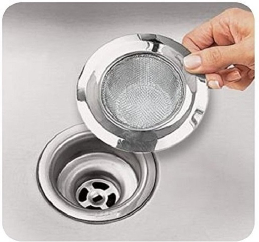 Vadhavan Kitchen Sink Stainless Steel Push Down Strainer(11 cm Set of 1)