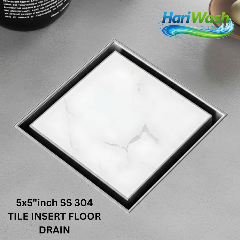 Hariwash Floor Stainless Steel Push Down Strainer(12.7 cm Set of 1)