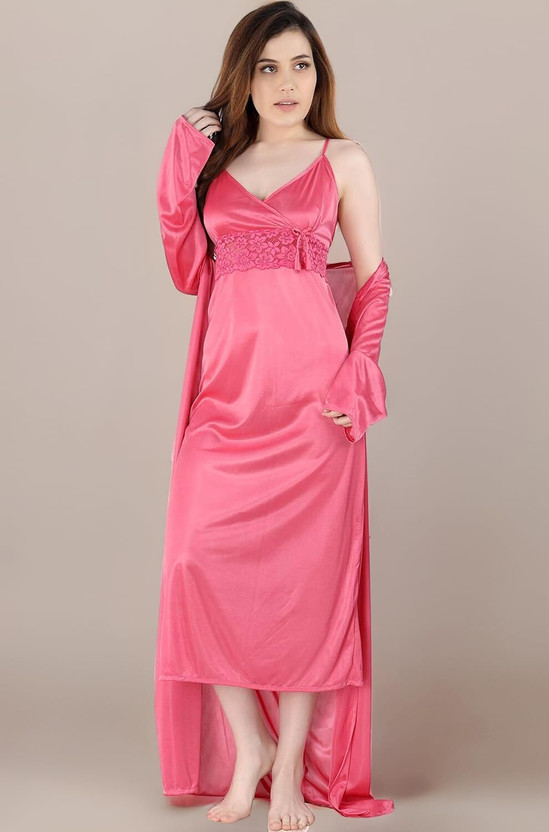 XPIOX Women Nighty(Pink)